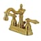 Kingston Brass KB1607AL Heritage 4" Centerset Bathroom Faucet, Brushed Brass KB1607AL - alternate 1